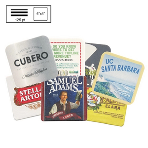 Photo of 4" Square Heavy Weight (125 Pt) Pulpboard Coaster