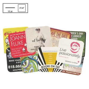 Photo of 4" Square Light Weight (12 Pt) Pulpboard Coaster