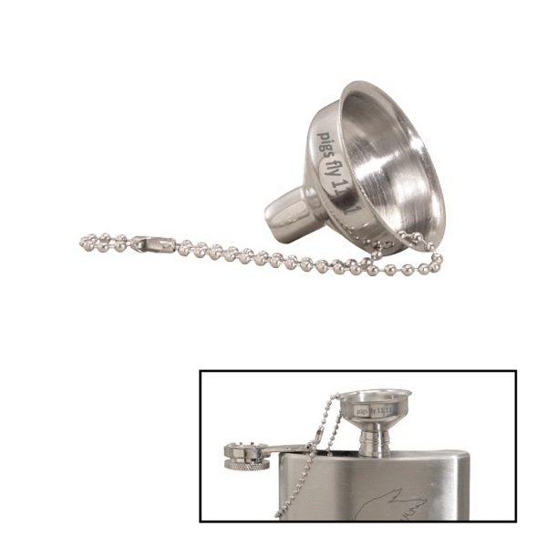 Silver color option for Mini Polished Stainless Steel Flask Funnel