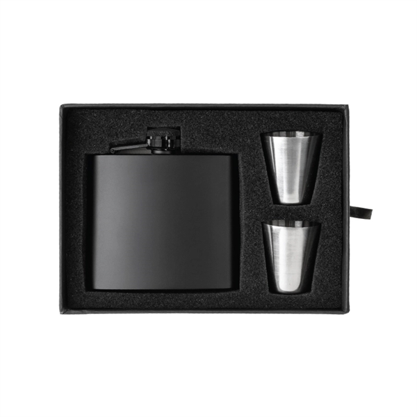 Black color option for The Duncan Flask And Shot Glass Gift Set