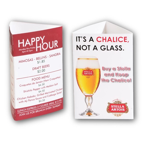 Main photo of Small 3 Sided 11 Pt. Glossy Table Tent