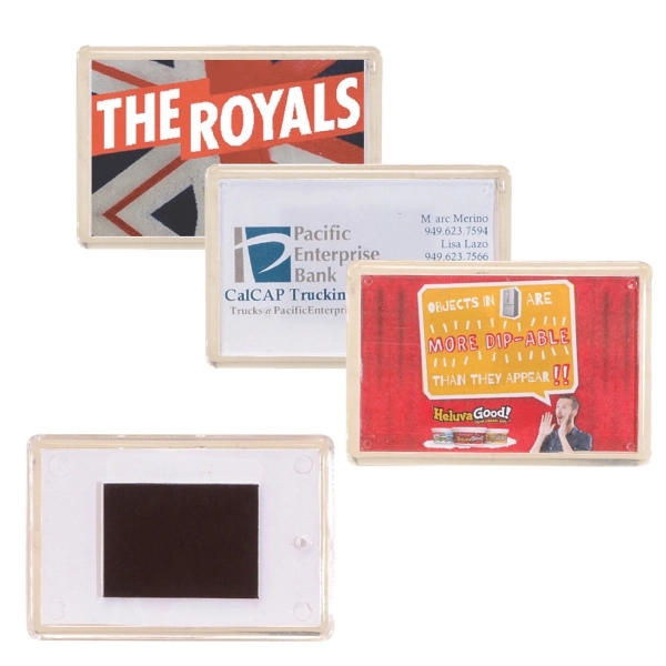 Clear color option for Acrylic Casing Magnet W/ 4 Color Process Insert (Cmyk)