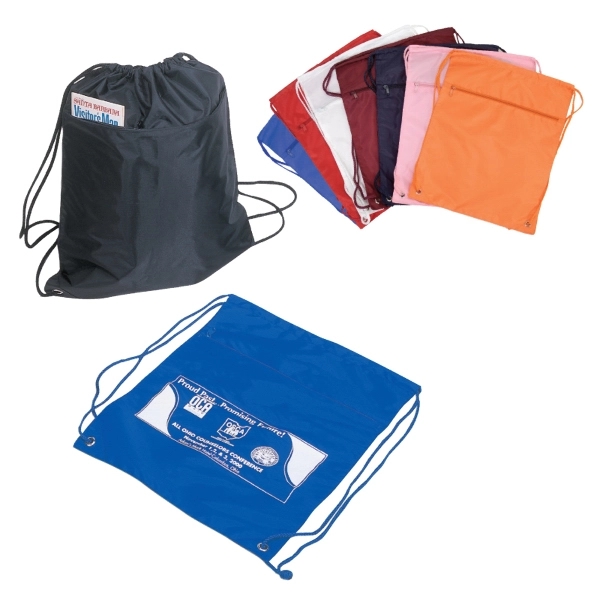 Navy Blue color option for Deluxe Drawstring Tote Bag