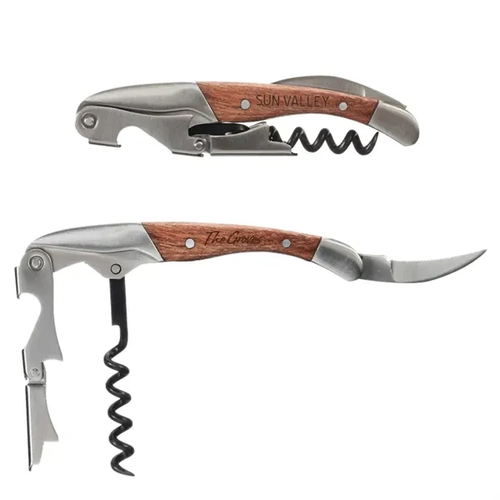 Main photo of Mahogany Style Waiter's Corkscrew Wine Bottle Opener