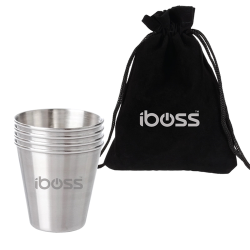 Main photo of 4 Pack 2 Oz. Stainless Steel Shot Glass Cups