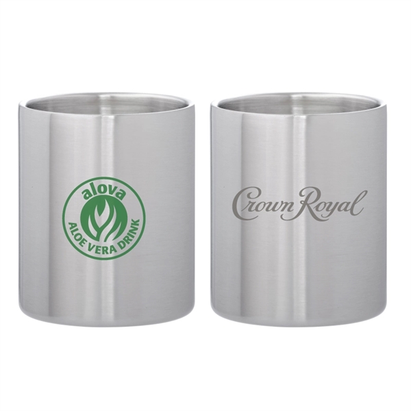 Silver color option for Mc Graw's Stainless Steel Whiskey Glass Cup