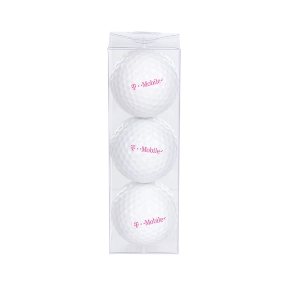 White color option for Economy Triple Golf Ball Pack
