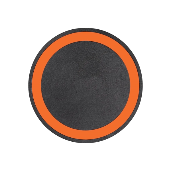 Orange color option for 10w Black Qi Wireless Puck Smartphone Charging Pad 10 Watt
