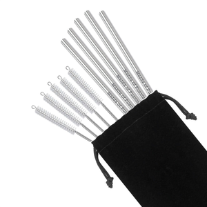 Photo of Stainless Steel Straw 5 Pack With Pipe Cleaner Brush