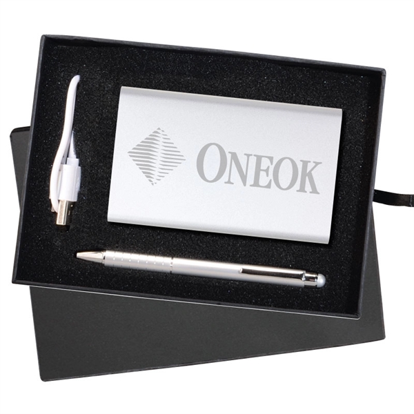 Black color option for The Sybil Power Bank & Stylus Pen Gift Set