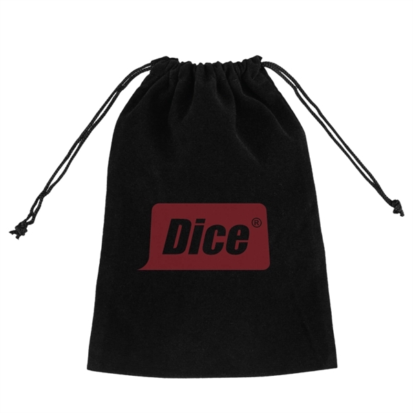 Black color option for Large Velvet Drawstring Pouch