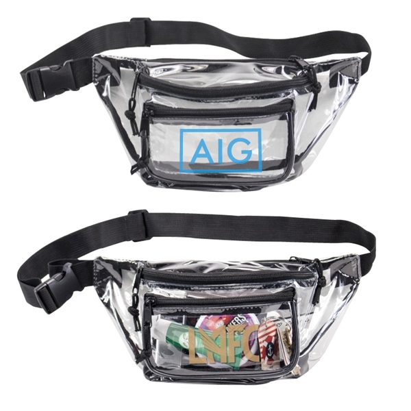 Clear color option for Clear Triple Zipper Fanny Pack