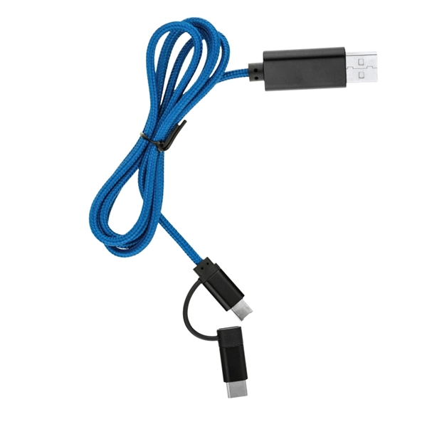Blue color option for Clearance! 3 In 1 Braided Charging Cable