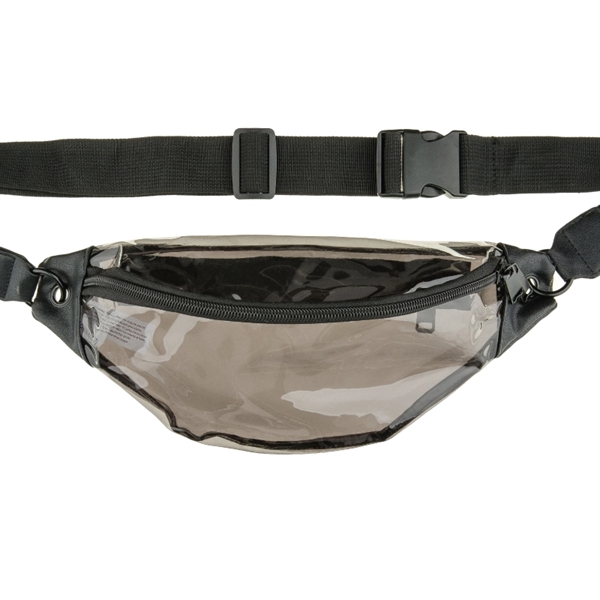 Black color option for Transparent Zippered Fanny Pack
