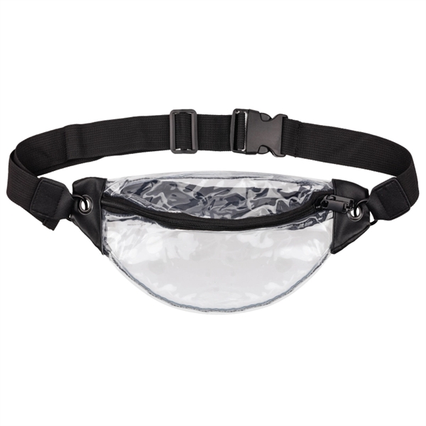Clear color option for Transparent Zippered Fanny Pack
