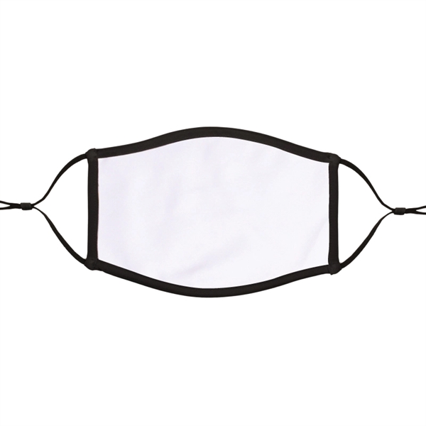 White color option for Clearance Full Color Dye Sublimation Face Mask   Small / Med