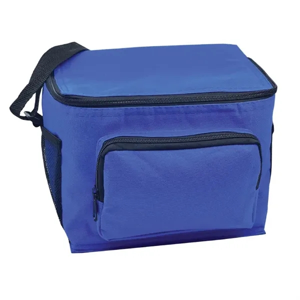 Royal Blue color option for 600 D Polyester 6 Pack Cooler W/Side Pockets & Pouch