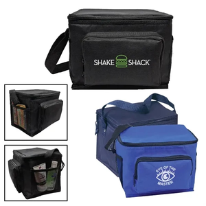 Photo of 600 D Polyester 6 Pack Cooler W/Side Pockets & Pouch