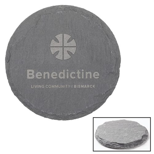 Main photo of Natural Slate Stone Round Coaster