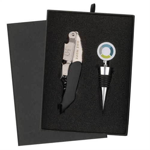 Main photo of Premium Waiter's Corkscrew And Wine Stopper Gift Set