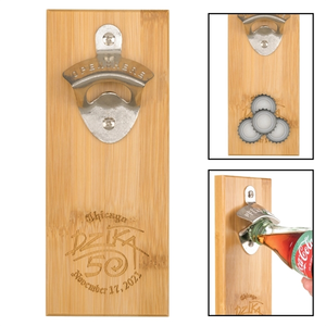 Photo of Magnetic Bamboo Wall Mounted Bottle Opener