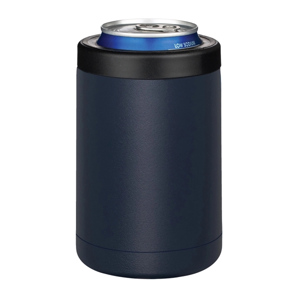 Navy Blue color option for Powder Coated 2 In 1 Vacuum Insulated Can Holder And Tumbler