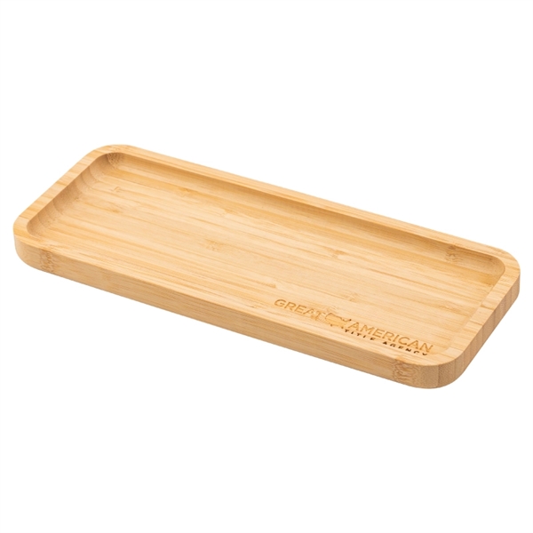 Bamboo color option for Rectangular Bamboo Serving Tray