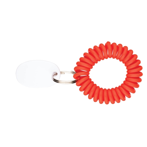 Red color option for Eva Bracelet Wrist Coil W/Tag Keyring