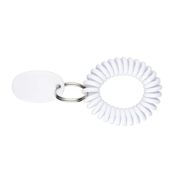 White color option for Eva Bracelet Wrist Coil W/Tag Keyring