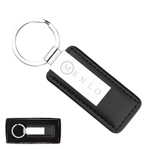 Photo of Leather & Silver Plated Keyring