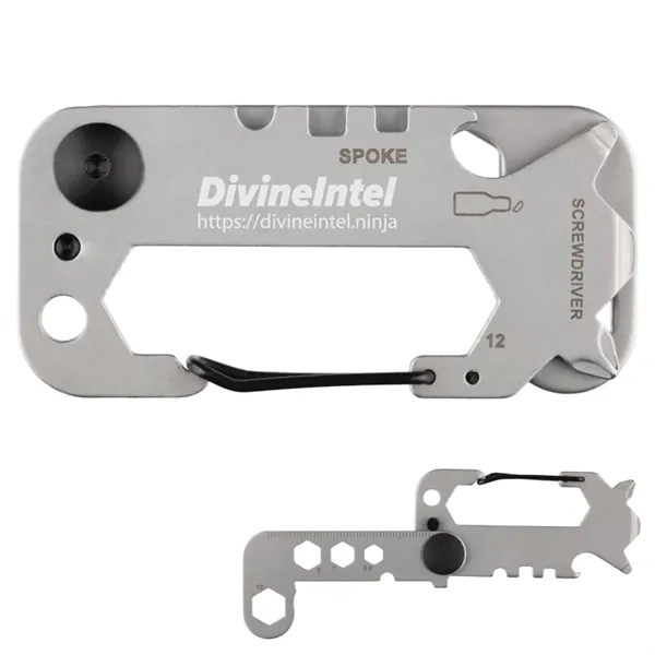 Silver color option for Tactical Multi Tool Pocket Carabiner