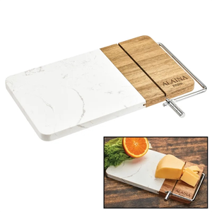 Photo of Marble Acacia Cheese Board W/ Cheese Slicer