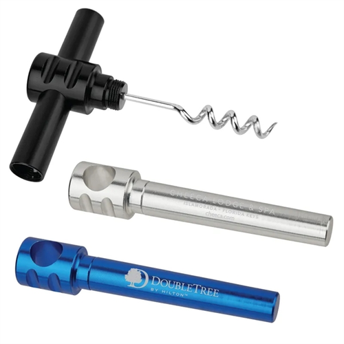 Main photo of Anodized Aluminum Wine/Champagne Corkscrew Opener