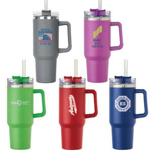 Photo of Bright Beluga 40 Oz. Vacuum Insulated Tumbler Mug W/ Handle