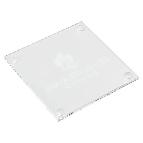Main photo of Square Glass Beverage Coaster