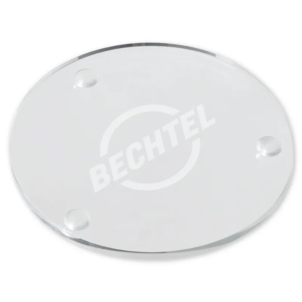 Clear color option for Round Glass Beverage Coaster