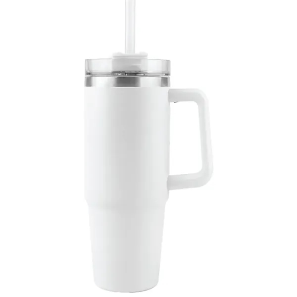 White color option for Dusky 30 Oz. Vacuum Insulated Tumbler Mug W/ Handle