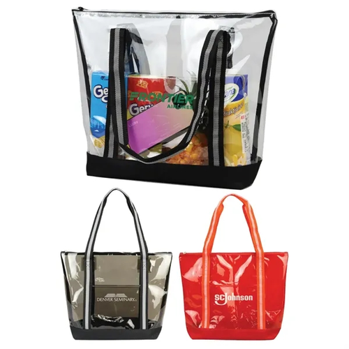 Main photo of Soft Tpu Clear Jumbo Zippered Tote Bag