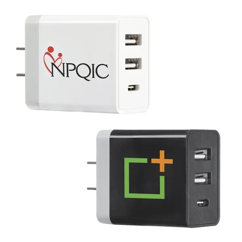 Main photo of 3 Port 18 W Usb A / Usb C Power Wall Adapter