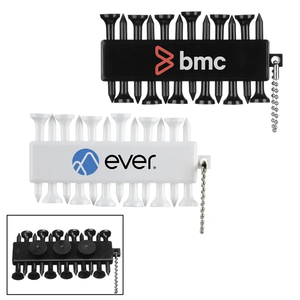 Photo of 12 Plastic Golf Tee And Marker Pack W/Beaded Chain