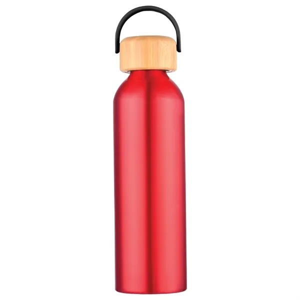 Red color option for Volker 24 Oz. Aluminum Bottle W/Bamboo Lid