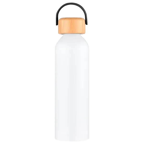 White color option for Volker 24 Oz. Aluminum Bottle W/Bamboo Lid