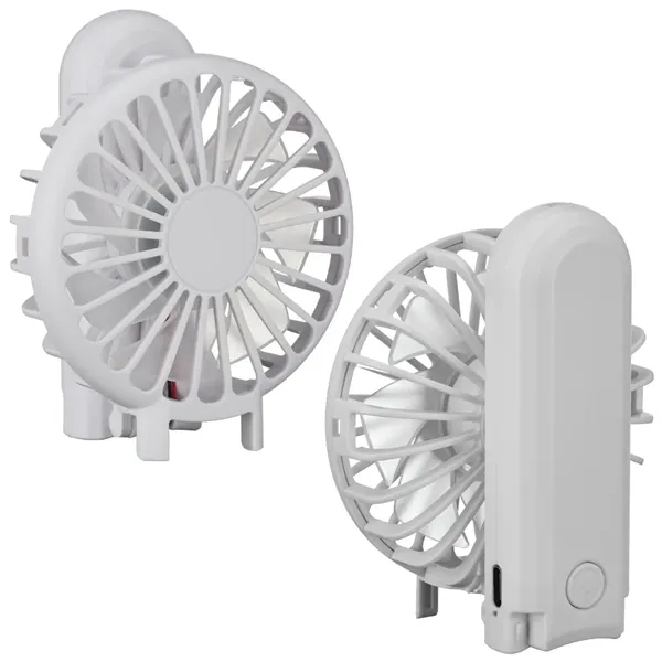 White color option for Handheld Rechargeable Folding Mini Usb Fan