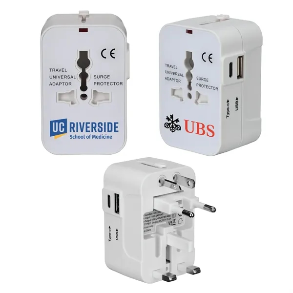 White color option for Universal International Travel Adapter
