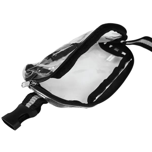 Black color option for Soft Tpu Crossbody Clear Stadium Sling Fanny Waist Pack