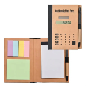 Photo of Recycled Cardboard Notebook W/ Calculator And Sticky Tabs