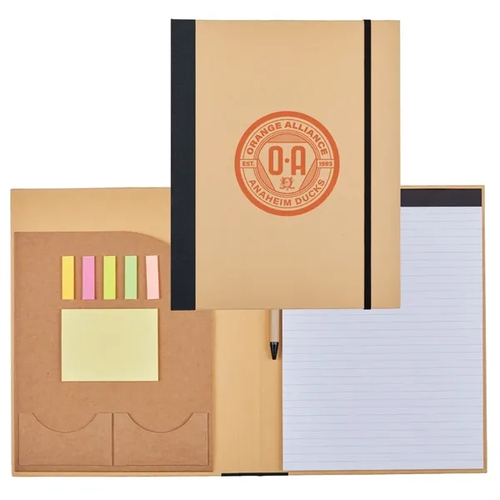 Main photo of Recycled Cardboard Notebook W/ Notepad And Sticky Notes