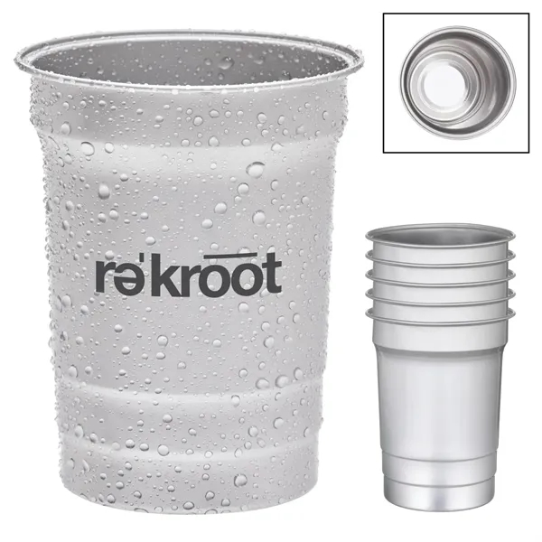 Silver color option for 20 Oz. Recyclable Reusable Aluminum Party Cup
