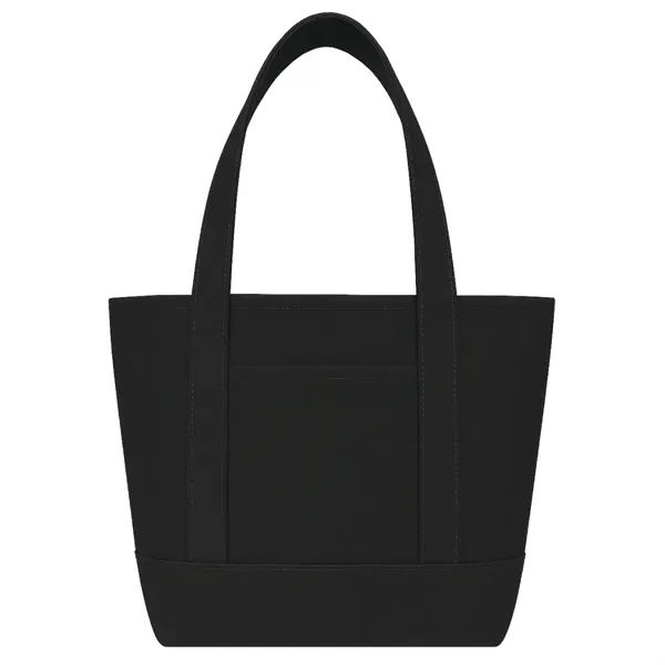 Black-Black color option for 14 Oz. Mini Tj Canvas Tote Bag
