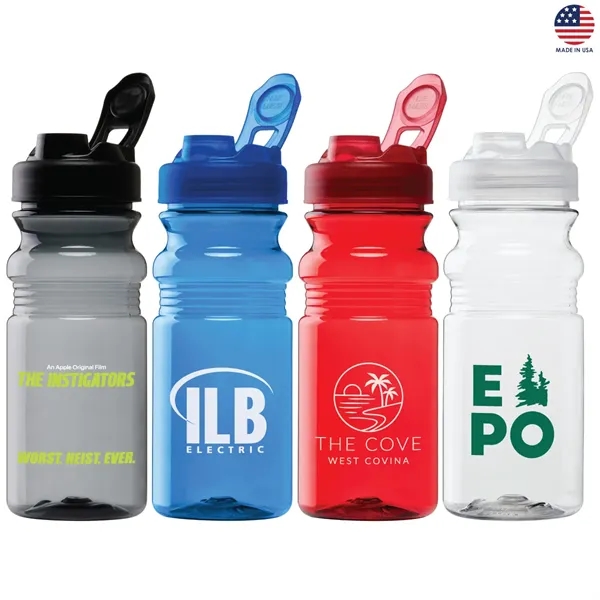 Red color option for Concord 20 Oz. Pet Bike Bottle W/Flip Lid